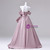 Pink Satin Off the Shoulder Bow Quinceanera Dress