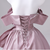 Pink Satin Off the Shoulder Bow Quinceanera Dress