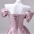 Pink Satin Off the Shoulder Quinceanera Dress