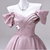 Pink Satin Off the Shoulder Quinceanera Dress