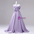 Purple Satin Off the Shoulder Flower Quinceanera Dress