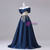 Navy Blue Off the Shoulder Sequins Quinceanera Dress