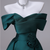 Green Satin Off the Shoulder Pleats Quinceanera Dress