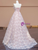 Pink Lace Flower Strapless Prom Dress