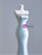 Blue Mermaid Strapless Prom Dress