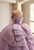 Light Purple Tulle Appliques Beading Prom Dress