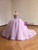 Light Purple Tulle Appliques Beading Prom Dress