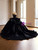 Black Velvet Strapless Beading Prom Dress