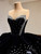 Black Velvet Strapless Beading Prom Dress