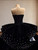 Black Velvet Strapless Beading Prom Dress