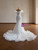White Mermaid Tulle Off the Shoulder Beading Wedding Dress