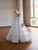White Tulle Sequins Strapless Wedding Dress