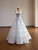 White Tulle Sequins Strapless Wedding Dress