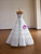 White Tulle Sequins Strapless Wedding Dress