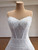 White Tulle Sequins Strapless Wedding Dress