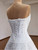 White Tulle Sequins Strapless Wedding Dress