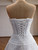 White Tulle Sequins Strapless Wedding Dress