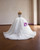 White Tulle Sequins Straps Wedding Dress