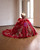 Red Tulle Sequins Appliques Prom Dress