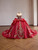 Red Tulle Sequins Appliques Prom Dress