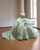 Green Tulle Sequins Appliques Prom Dress