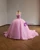 Pink Straps Tulle Sequins Beading Prom Dress