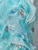 Blue Tulle Strapless Flower Prom Dress