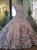Real Photos Evening Dress Lace 3D Flowers Ball Gown Long Party Formal Dress