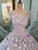 Real Photos Evening Dress Lace 3D Flowers Ball Gown Long Party Formal Dress