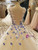 A Line Elegant Party Evening Dresses Long With Butterfly Lace Wedding Dress