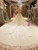 White Ball Gown Vap Beading Sleeves Corset Back Wedding Dress Long Train