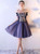 Applique Junior School Dress Knee-Length Homecoming Dress Vintage Homecoming Dress