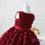 A-Line Burgundy Appliques Flower Girl Dress With Bow