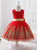 Red Tulle Red Lace Appliques Flower Girl Dress With Bow