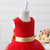 Red Tulle Red Lace Appliques Flower Girl Dress With Bow