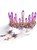 Purple Crystal Queen King Wedding Noble Crown Tiara Bride Prom Flower Perfect