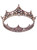 Vintage Black Rhinestone Beads Round Big Crown Wedding Hair Accessories