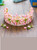 Luxury Pearl Flower Crystal Hair Crown Pink Headpiece Wedding Bridal Prom Party