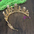 Gold Vintage European Crystal Olive Branch Vine Pageant Hair Crown