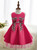 Christmas Kids Silk embroidery Dresses for Girls Formal Party