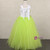 Green Red Orange Flower Fairy Girl Party Girl Pageant Ball Gown Dress Princess