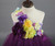 Purple Flower Fairy Tutu Dress Princess Girl Pageant Party Gown Dress