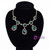 Vintage luxury royal Green pendant drop Crystal gem crystal necklace female