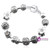 Pink Cherry Flower Heart Charms pan Bracelets For Women