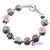 Pink Cherry Flower Heart Charms pan Bracelets For Women Pink Cherry Flower Heart Charms pan Bracelets For Women