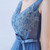 Blue A-line V-neck Applique Tulle Short Prom Dress Homecoming Dress