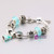 Crystal Beads Princess dress charm Bracelets Bangles Silver Plated