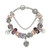 Silver Color Charm Glass Bracelets For Women Crystal Heart Bead Bracelets & Bangles