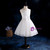A-Line White Tulle With Bow Pearls Flower Girl Dress