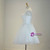 White Knee Length Cap Sleeve Tulle Short Wedding Dress